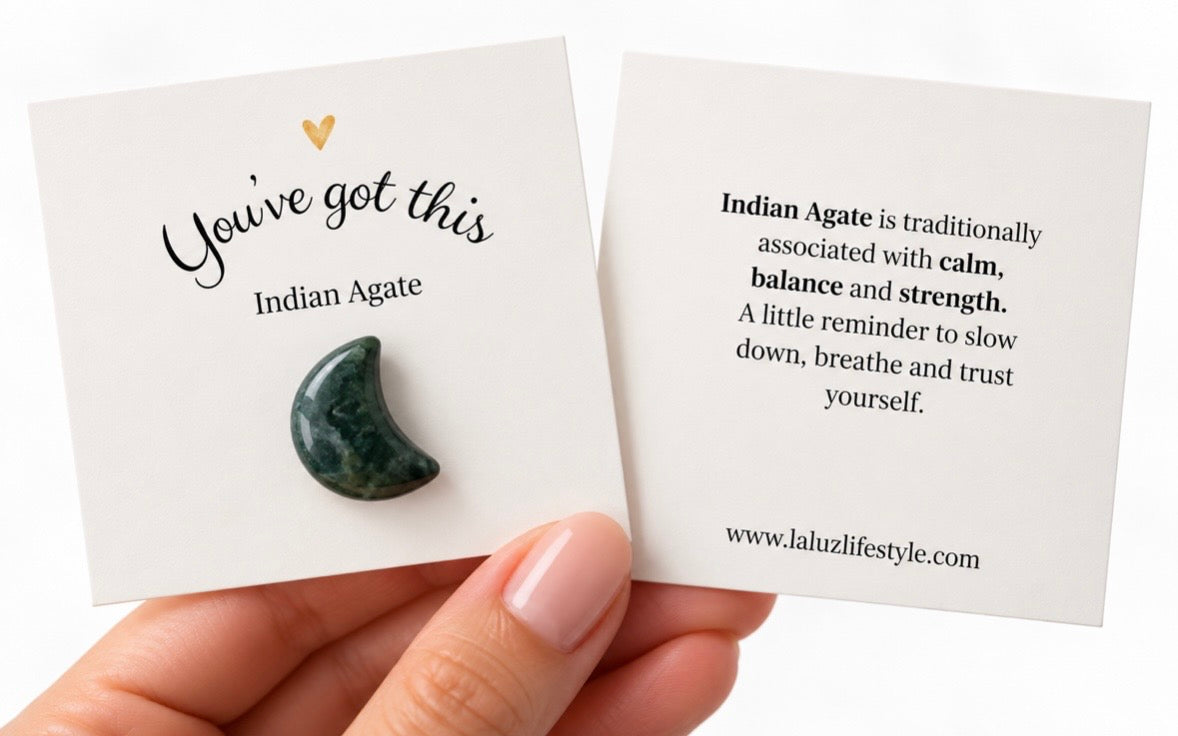 Edelsteen maantje Indian Agate
