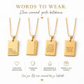 Words to wear STAINLESS steel necklaces